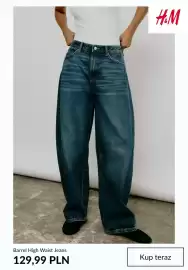 H&M gazetka tydzień 33 Strona 6: Jeansy Barrel High Waist H & M €129,99