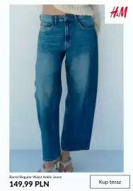 H&M gazetka tydzień 33 Strona 9: Jeansy H & M Barrel Regular Waist Ankle Jeans €149,99