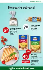 Żabka gazetka Strona 11: Ser żółty Hochland Maasdamer €4,80, Chleb tostowy ze skyrem Dan Cake €7,99