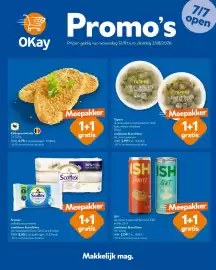 OKay folder Pagina 1: Scottex volledig assortiment €8,55, Kalkoenschnitzels €4,79