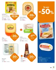OKay folder Pagina 11: Watou halfharde kaas €16,64, Leerdammer alle kaas in sneden €9,30