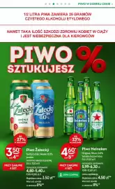Żabka gazetka Strona 46: Piwo Żatecky Světlý Ležák, Nealko 0,0% €3,50, Piwo Heineken €4,60
