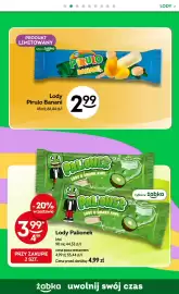 Żabka gazetka Strona 53: Lody Palionek kiwi €3,99, Lody Pirulo Banani €2,99