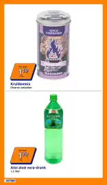 Action folder week 33 Pagina 12: Aloi aloë vera-drink €1,79, Kruidenmix €1,19