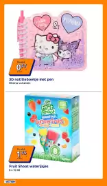Action folder week 33 Pagina 2: 3D notitieboekje met pen €0,77, Fruit Shoot waterijsjes €1,75