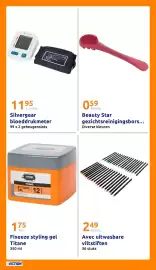 Action folder week 33 Pagina 24: Beauty star gezichtsreinigingsborstel €0,59, Silvergear bloeddrukmeter €11,95