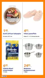 Action folder week 33 Pagina 28: Gillette Blue3 scheermesjes €6,49, Redstone kookpannenset €24,95
