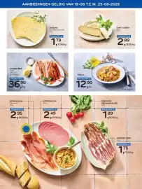 Alvo folder Pagina 4: Landana met olijven en tomaat €1,79, Paella €12,90