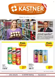 Kastner Flugblatt Seite 1: Gasteiner Infinity Water €0,64, Pringles €2,19