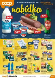 Coop leták | Jednota Strana 1: Choceňský smetanový jogurt €13,90, Choceňský tvaroh jemný €27,90