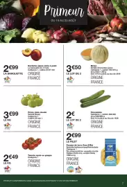 Catalogue Monoprix page 7: Concombre €2,00, Pom' D'Été Pomme de terre €2,99