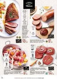 Catalogue Thiriet page 14: Magret de canard du Sud-Ouest €10,99, Sauté de porc €9,99