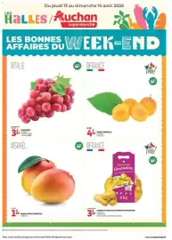 Catalogue Auchan Supermarché page 1: RAISIN ROSÉ €3,69, MANGUE PRÊTE À DÉGUSTER €1,69