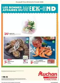 Catalogue Auchan Supermarché page 2: Huîtres Closes d'été €7,99, BOUQUET 15 TIGES €14,49