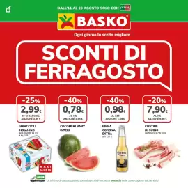 Volantino Basko Pagina 1: Cocomeri baby interi €0,78, Ghiaccioli Indianino €2,99