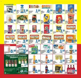 Volantino DEM Pagina 16: San Benedetto acqua naturale leggermente frizzante €0,99, Galbusera Protein G Cracker €1,99