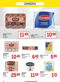 Volantino Metro Pagina 10: Alici del mar cantabrico Rizzoli €11,59, Tonno all'olio di semi Donzela €5,95