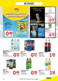 Volantino Metro Pagina 15: Bibite Pepsi/Seven Up €0,37, Lemonsoda/oransoda terme di crodo €0,35