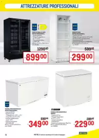 Volantino Metro Pagina 31: Congelatore orizzontale Hightec €229,00, Frigovetrina a 2 ante Metro Professional €899,00