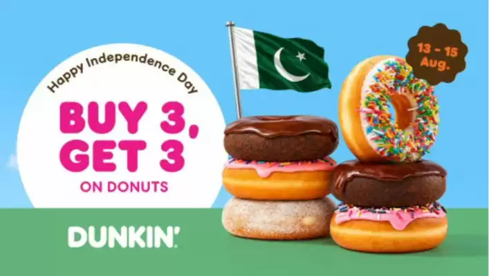 Dunkin Donuts (valid until 15-08)