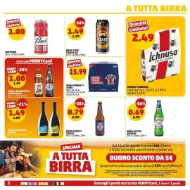 Volantino PENNY Pagina 3: Birra Tennent's Super €15,99, Birra Harry's Strong €0,79