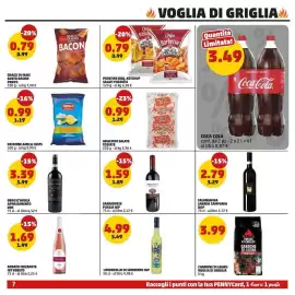 Volantino PENNY Pagina 7: Coca Cola €3,49, Patatine BBQ, Ketchup Salati Preziosi €0,79