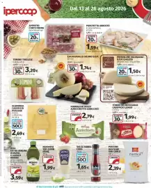 Volantino Ipercoop Pagina 16: Tomini del boscaiolo Caseificio Longo €1,99, Formaggio dolce Auricchietto €2,79