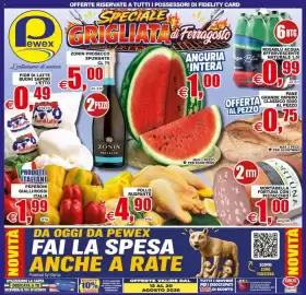 Volantino Pewex Pagina 1: Zonin prosecco spumante €5,00, Rosablù acqua effervescente naturale €0,99