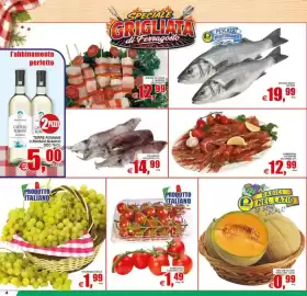 Volantino Pewex Pagina 4: Gamberoni argentini €12,99, Melone retato Radici nel Lazio €0,99