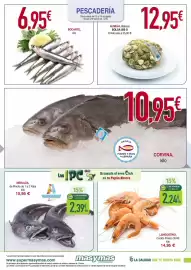 Folleto Masymas semana 33 Página 5: Langostino €2,24, Rios - corvina €10,95