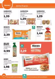 Volantino GrosMarket Pagina 40: Gardapan con sesamo pagnottine hamburger, hot dog €1,29, Gardapan Pan Bruschetta €1,39