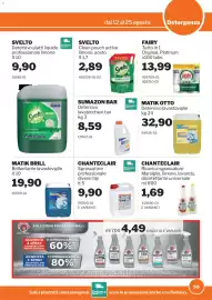 Volantino GrosMarket Pagina 59: Sgrassatore professionale Chanteclair €9,90, Svelto Clean pouch active limone, aceto €2,89