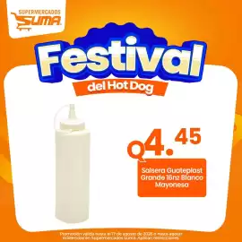 Folleto Suma Supermercados semana 33 Página 2: Salsera Guateplast Grande 16nz Blanco Mayonesa €4,45