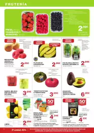 Catálogo Supercor Página 2: Fresaframbuesa y arandano €2,99, Melocotón amarillo y paraguayo €2,89