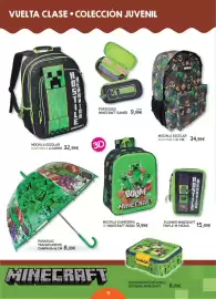 Catálogo Toy Planet Página 18: Paraguas transparente €8,99, Plumier Minecraft Triple €15,99