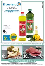 Catálogo E.Leclerc Página 1: LA ESPAÑOLA Aceite de oliva €5,49, Melón €0,59