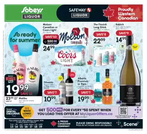 Sobeys Liquor flyer week 33 Page 1