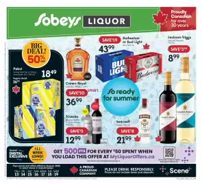 Sobeys Liquor flyer week 33 Page 1