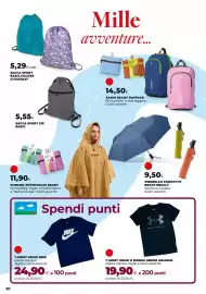 Volantino Unicoop Pagina 30: T-shirt uomo o donna Under Armour €19,90, Sacca sport basic colors o fantasy €5,29