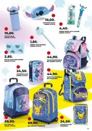 Volantino Unicoop Pagina 9: Astuccio 3 zip Disney Stitch €24,50, Big trolley Pokémon €69,90