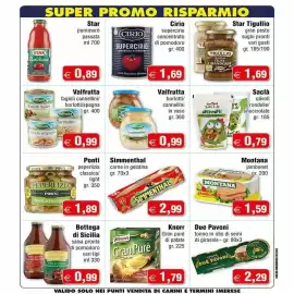 Volantino Magazzini Smart Pagina 2: Simmenthal carne in gelatina €2,99, Peperlizia classica Ponti €1,89
