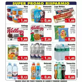 Volantino Magazzini Smart Pagina 5: Sabrinella acqua frizzante €1,29, Kellogg Corn Flakes Coco €1,69
