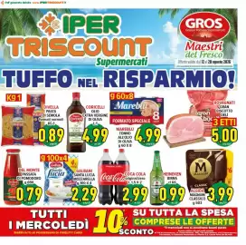 Volantino Iper Triscount Pagina 1: Divella pasta di semola €0,89, Olio extra vergine di oliva €4,99