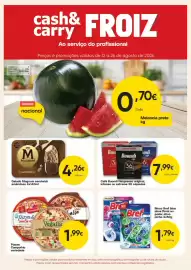 Folheto Froiz Página 1: Pizzas Campofrío variedade €1,99, Bloco Bref blue €1,79