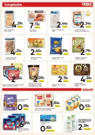 Folheto Froiz Página 3: Farinha não láctea Cerelac bolacha maria ou 8 cereais e mel €1,84, Pacotinho Nestlé variedade €0,53