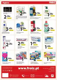 Folheto Froiz Página 8: Gel de banho Alfazema ou Leite de Burra Confiança €2,14, Papel higiénico renova €1,80
