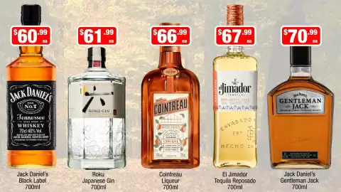 Liquor Stax catalogue Page 10: Jack Daniel's Black Label €60,99, El Jimador Tequila Reposado €67,99