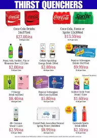 Farmer Jack's catalogue week 33 Page 16: Pepsi or Schweppes Mini Cans €5,80, V Energy Drink €8,40