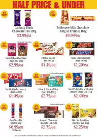Farmer Jack's catalogue week 33 Page 5: Smith's Crinkle or Double Crunch Chips €2,49, Kinder Bueno Bar €1,49