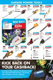 Chamberlain catalogue Page 10: Cordless Chainsaw Kit INGCO €999,00, Incco Cordless Gauge Straight Shear €2.129,00